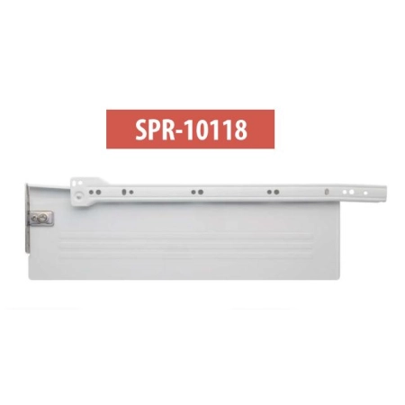 Stalowe boki szuflady o dł. 270 mm i wys.118 mm białe/szare