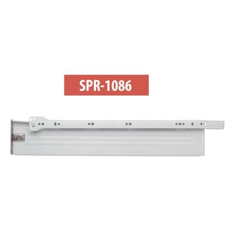 Stalowe boki szuflady o dł. 500 mm i wys.86 mm białe/szare