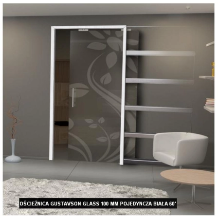 Ościeżnica Gustawson Glass 100mm pojedyncza biała 60