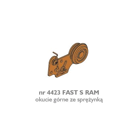 Okucie górne ze sprężynką FAST S RAM - komplet 2 sztuki