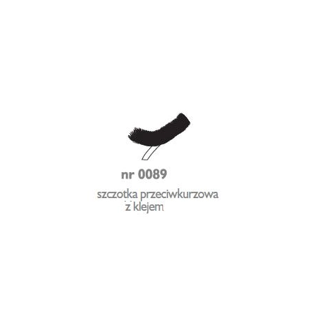 Szczotka przeciwkurzowa 6,7mm x 12mm szara