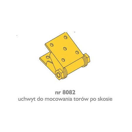 Uchwyt do mocowania torów po skosie
