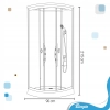 Kabina prysznicowa  Biagio 90 x 90 822C hydromasaż