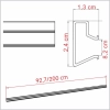 Wkładka aluminiowa 200 cm