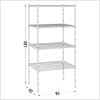 Regał chromowany 4 - półkowy Typ - 2 głębokość 60 cm
