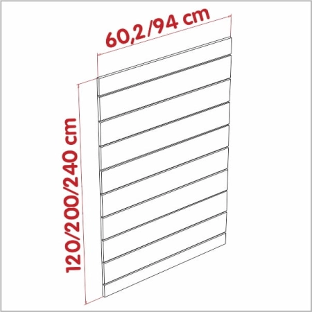 Plecy panelowe MDF z wkładkami aluminiowymi