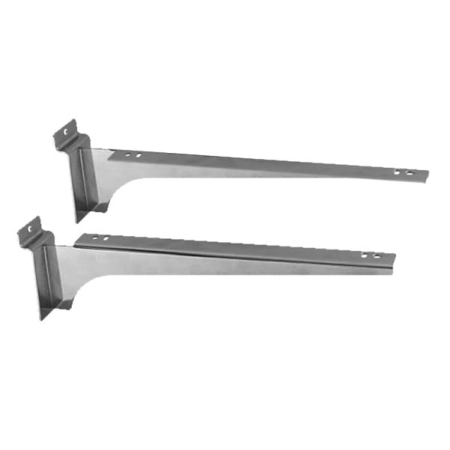 Wspornik półki chromowany na panel sklepowy 30 cm. - komplet