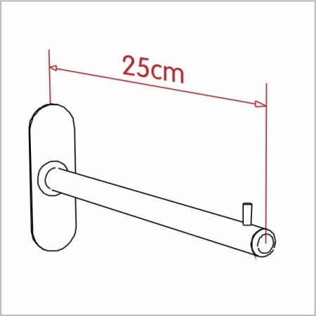 Zawieszka na perforację prosta z rurki fi 16 mm. Z-6