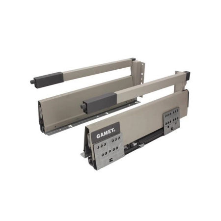 GametBOX średni z 1 relingiem kwadratowym szary/biały 22, wysokość 154 mm, głębokość 500 mm
