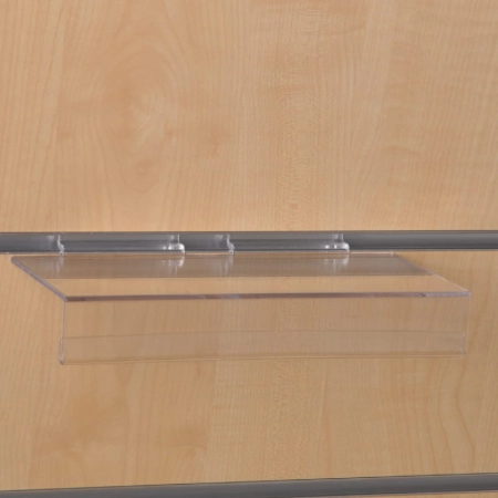 Półka z pleksi na panel z listwą cenową 10x25 cm