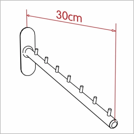 Zawieszka na perforację skośna z rurki fi 16 mm Z-5