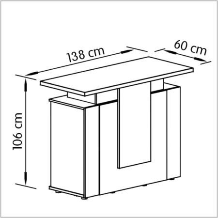 Lada sklepowa 138D klon z drewnem paulownia