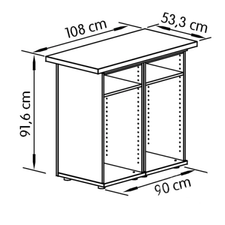 Lada sklepowa konfekcyjna LK8 90 cm