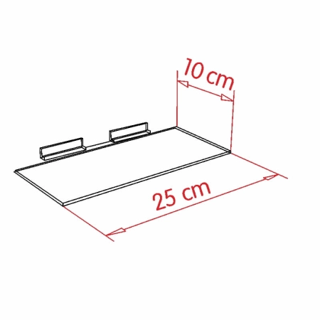 Półka z pleksi na obuwie 10x25