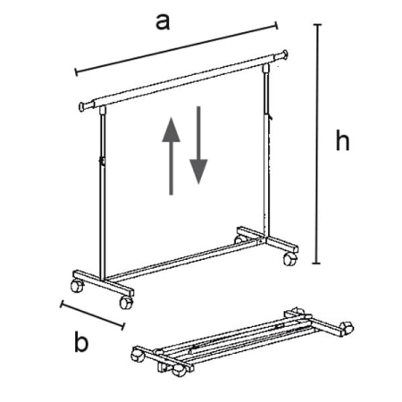 Stojak sklepowy składany ST 063 szerokość 150 cm