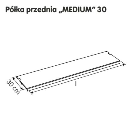 Półka przednia MEDIUM  wzmocniona