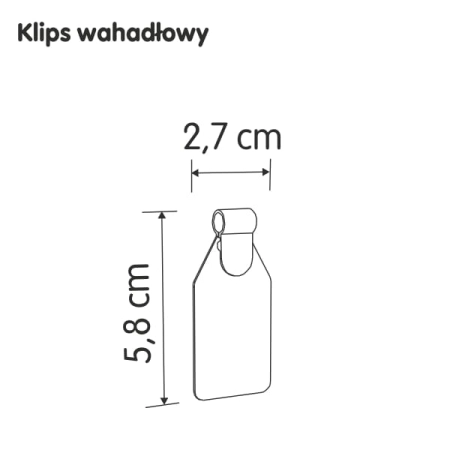 Klips wahadłowy 26x42