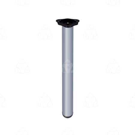 Noga meblowa wys. 1100 mm kolor chrom - mocowanie okrągłe z blachy