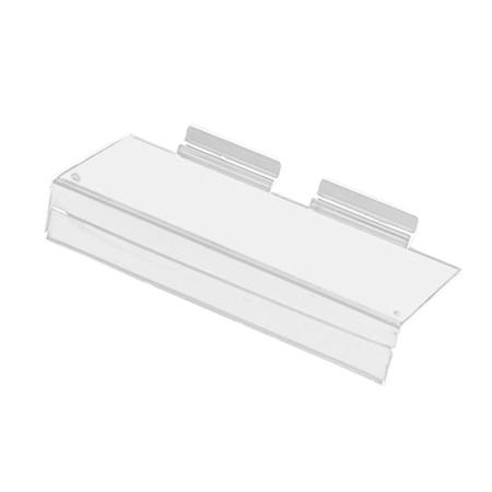 Półka z pleksi na panel z listwą cenową 10x25 cm