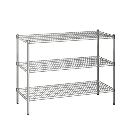 Regał chromowany 3-pólkowy typ 2 głębokość 45 cm