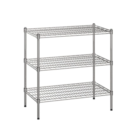 Regał chromowany 3-pólkowy typ 2 głębokość 45 cm