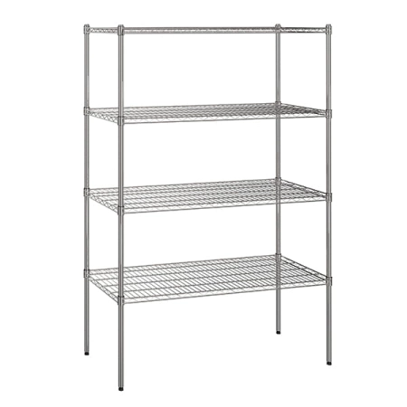 Regał chromowany 4 - półkowy Typ - 2 głębokość 60 cm