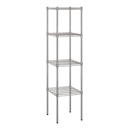 Regał chromowany 4 - półkowy Typ 2 głębokość 45 cm