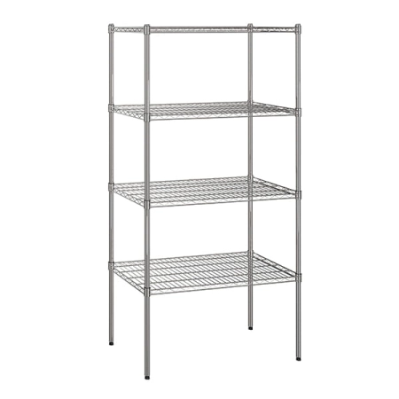 Regał chromowany 4 - półkowy Typ - 2 głębokość 60 cm