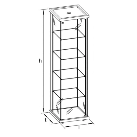 Witryna szklana W-11